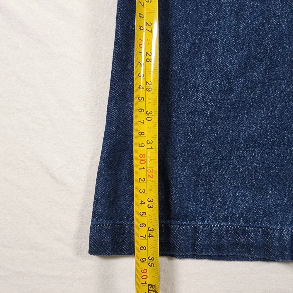 Zara Pants Womens Large Pull On Knit Denim Sweat Baggy Flare Bootcut Y2K
